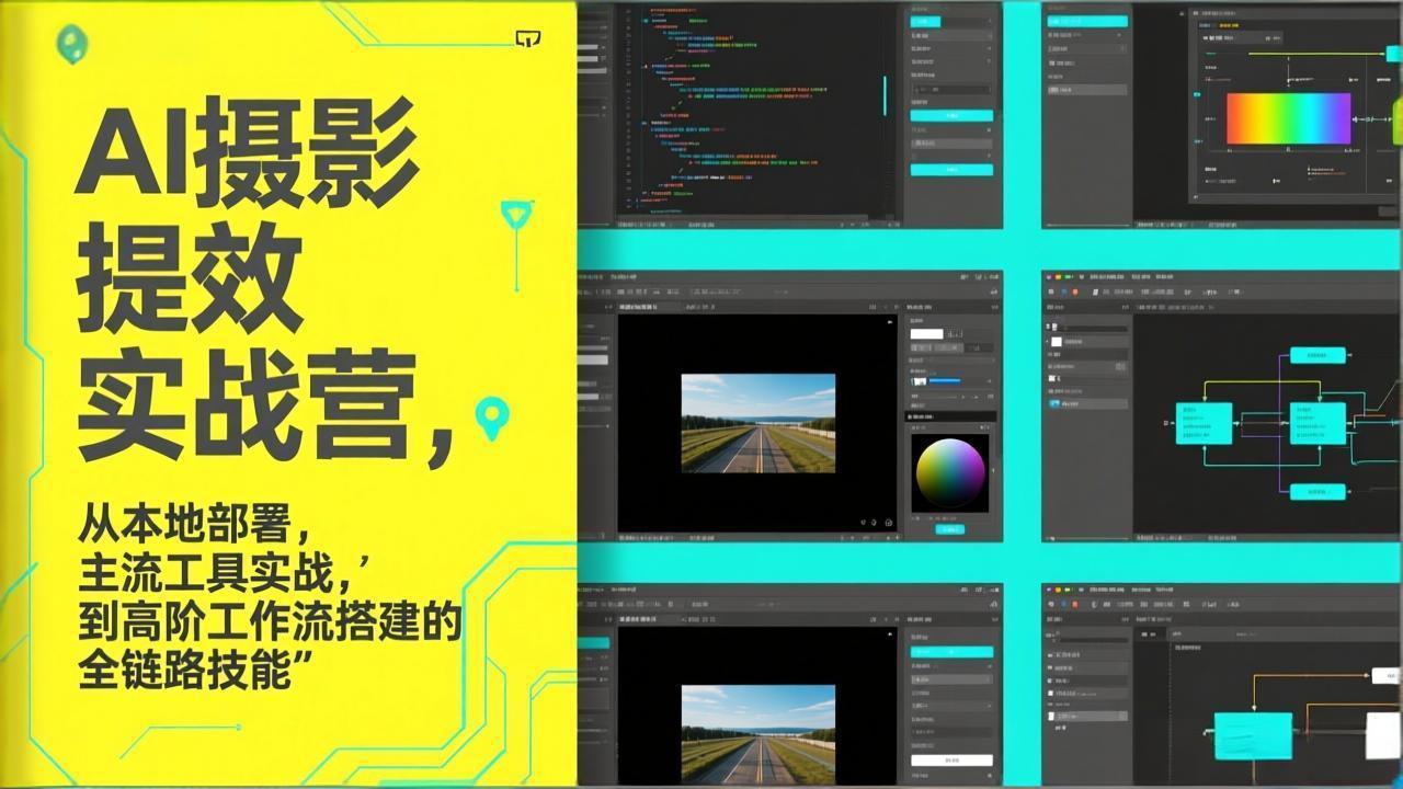 AI+摄影提效实战营，从本地部署，主流工具实战，到高阶工作流搭建的全链路技能-聚合项目网