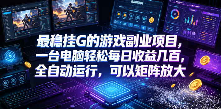 AI游戏全自动挂机项目,单号日入100左右,可矩阵放大!-聚合项目网