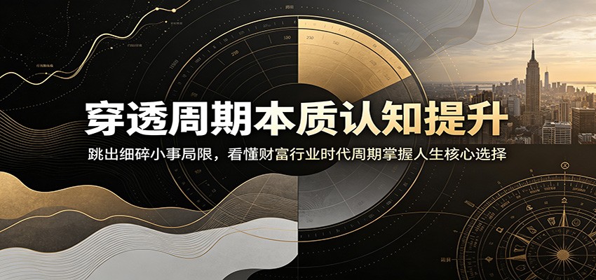 穿透周期本质认知提升:跳出细碎小事局限,看懂财富行业时代周期掌握人生核心选择-聚合项目网