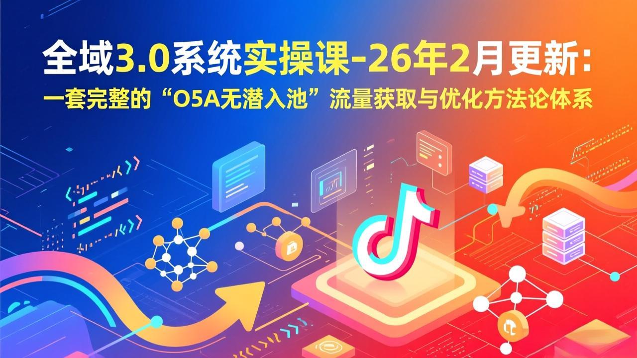 全域3.0系统实操课-26年2月更新：一套完整的“O5A无潜入池”流量获取与优化方法论体系-聚合项目网
