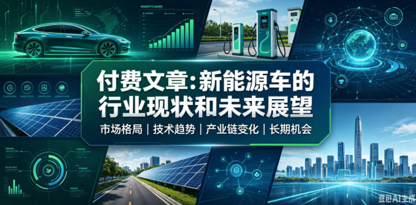 付费文章：新能原车的行业现状和未来展望-聚合项目网