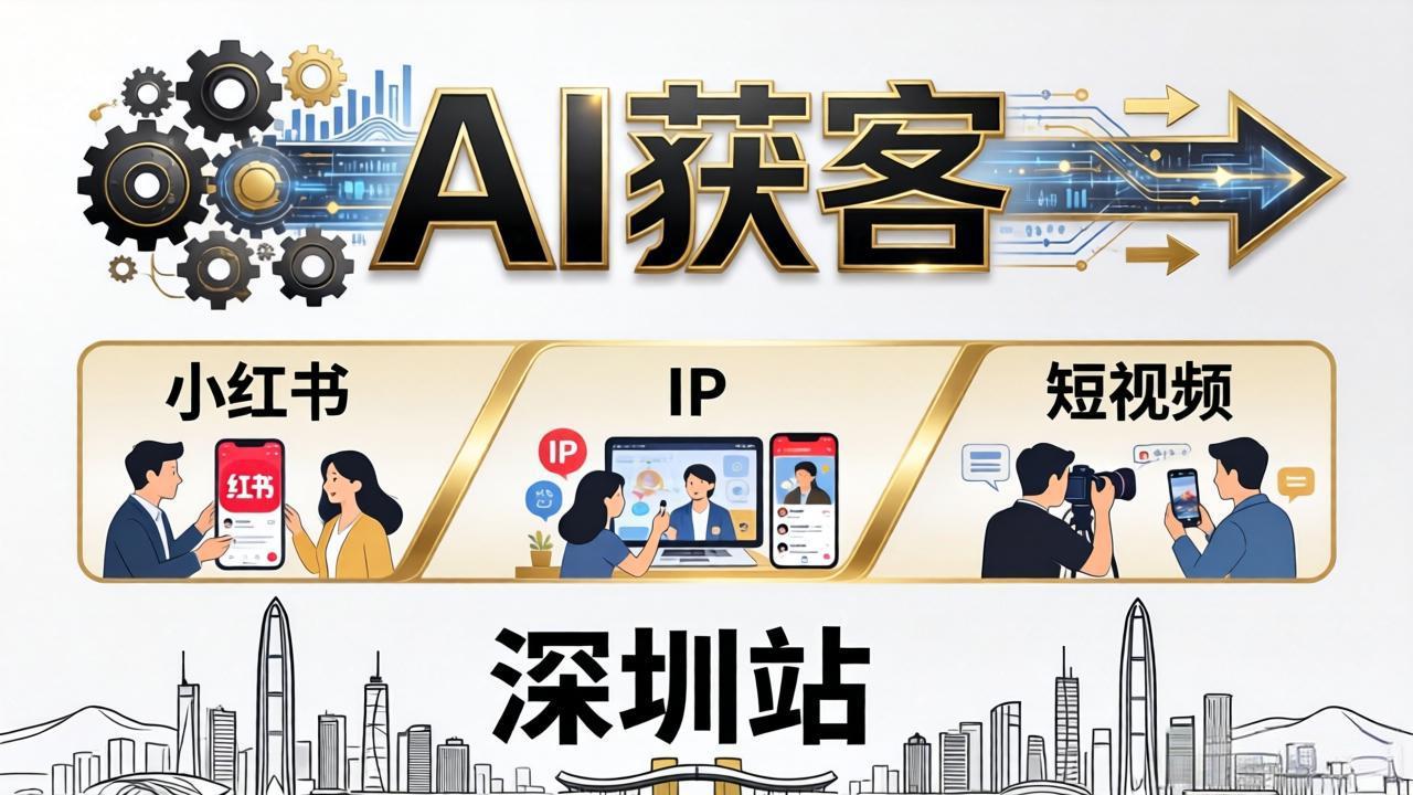 2026AI获客大课深圳站：4月17日-19日3天2夜拆透小红书+IP+短视频，老板操盘手必来-聚合项目网