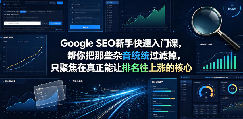 Google SEO新手快速入门课，帮你把那些杂音统统过滤掉，只聚焦在真正能让排名往上涨的核心动作【原创双语字幕】-聚合项目网