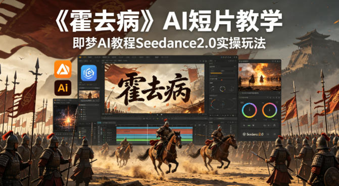 《霍去病》AI短片教学，即梦AI教程Seedance2.0实操玩法-聚合项目网