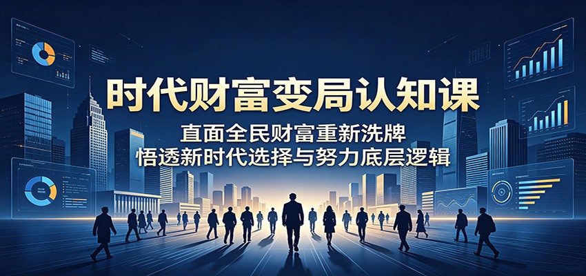 时代财富变局认知课：直面全民财富重新洗牌，悟透新时代选择与努力底层逻辑-聚合项目网
