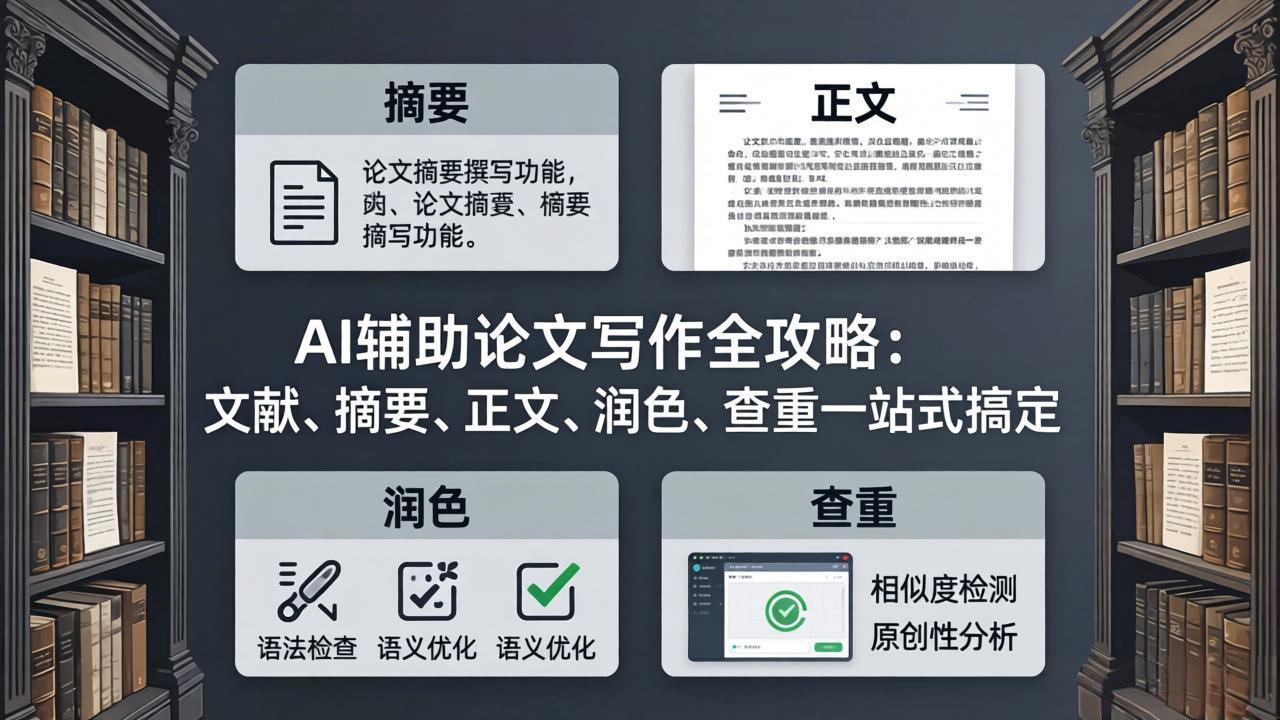 AI辅助论文写作全攻略：文献、摘要、正文、润色、查重一站式搞定-聚合项目网