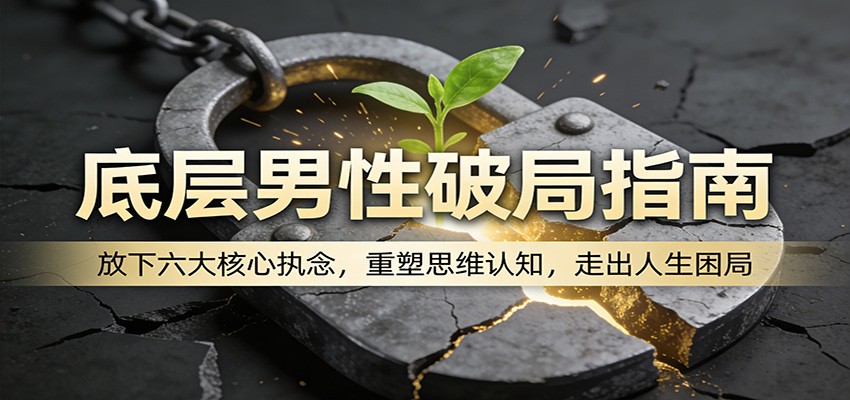 底层男性破局指南:放下六大核心执念,重塑思维认知,走出人生困局-聚合项目网