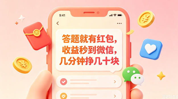 答题就有红包，收益秒到微信，几分钟挣几十块，学生党上班族宝妈都可以玩【揭秘】-聚合项目网