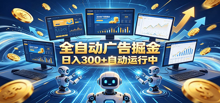 自动广告G机，日入300+，正规平台，广告浏览获益，时间自由，适合各类人群日常增收-聚合项目网