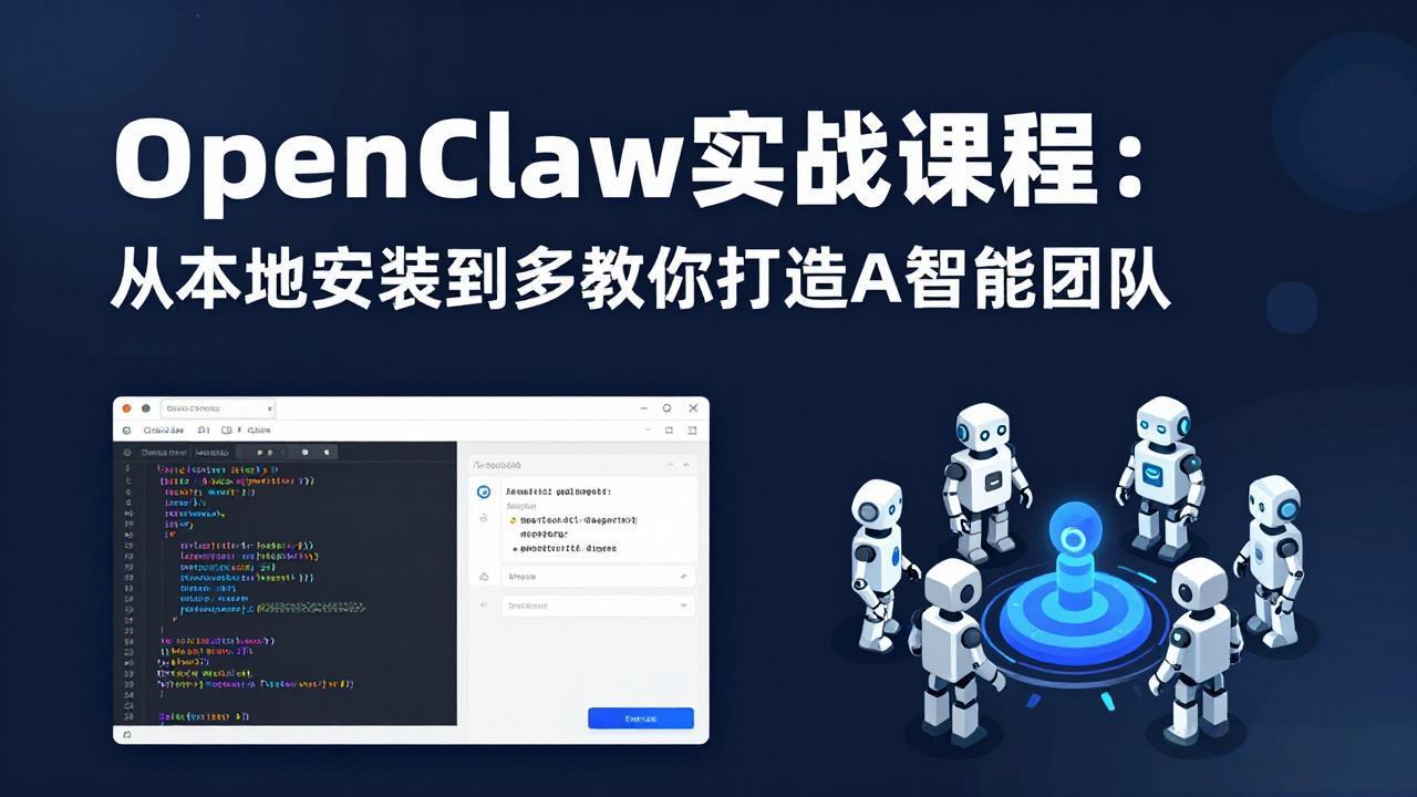 OpenClaw实战课程：从本地安装到多Agent协同，手把手教你打造AI智能团队-聚合项目网