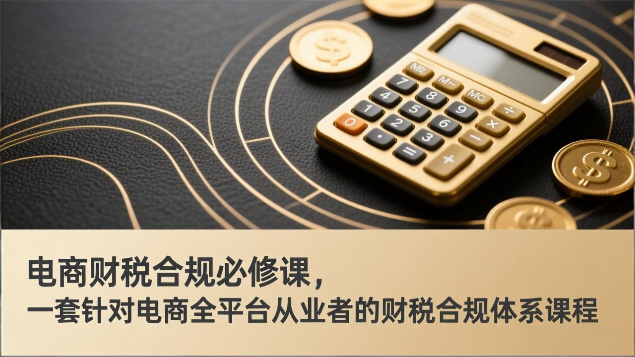 电商财税合规必修课，是一套针对电商全平台从业者的财税合规体系课程-聚合项目网