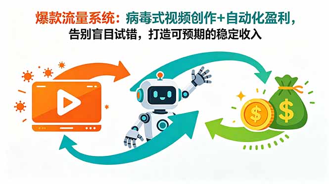 爆款流量系统：病毒式视频创作+自动化盈利，告别盲目试错，打造可预期的稳定收入-聚合项目网