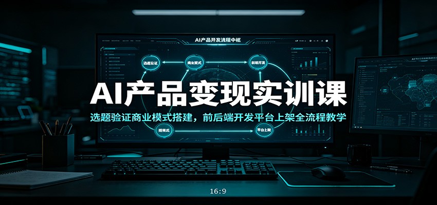 AI产品变现实训课:选题验证商业模式搭建,前后端开发平台上架全流程教学-聚合项目网