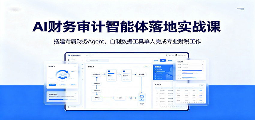 AI财务审计智能体落地实战课:搭建专属财务Agent,自制数据工具单人完成专业财税工作-聚合项目网