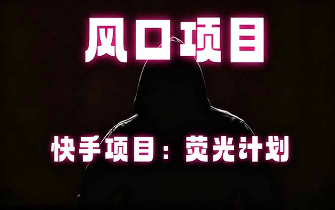 快手风口项目，荧光计划托管，长期稳定，适合批量做-聚合项目网
