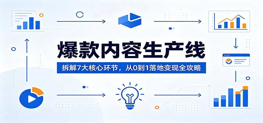 爆款内容生产线：拆解7大核心环节，从0到1落地变现全攻略-聚合项目网