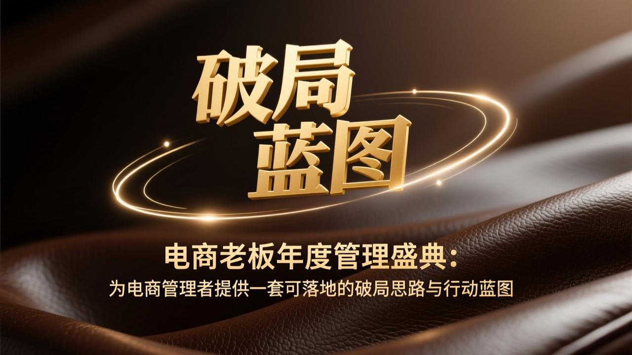 电商老板年度管理盛典：为电商管理者提供一套可落地的破局思路与行动蓝图-聚合项目网