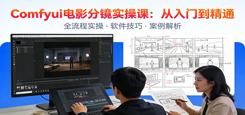 ComfyUI电影分镜实操课：分镜一致性，全流程AI视频制作，零基础也能做专业分镜-聚合项目网