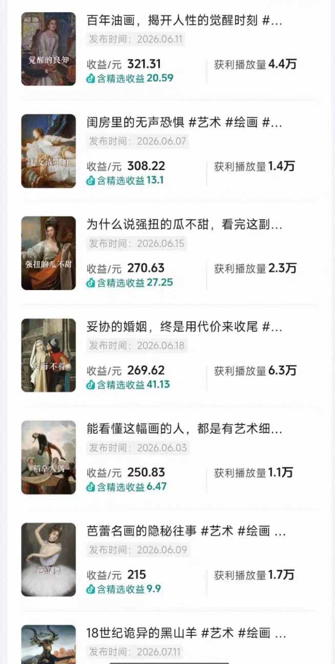 油画解说教学-398众筹来的技术:选题×对标×素材×文案×配音×剪辑×2天开精选×7天通9项权益-聚合项目网