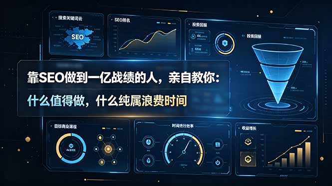 靠SEO做到一亿战绩的人，亲自教你：什么值得做，什么纯属浪费时间【原创双语字幕】-聚合项目网