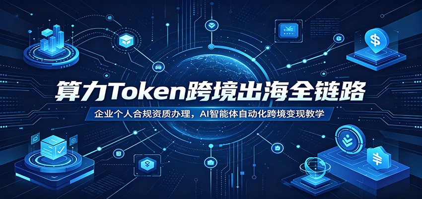算力Token跨境出海全链路:企业个人合规资质办理,AI智能体自动化跨境变现教学-聚合项目网