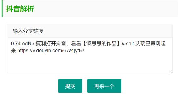 抖音无水印视频解析 html源码-聚合项目网