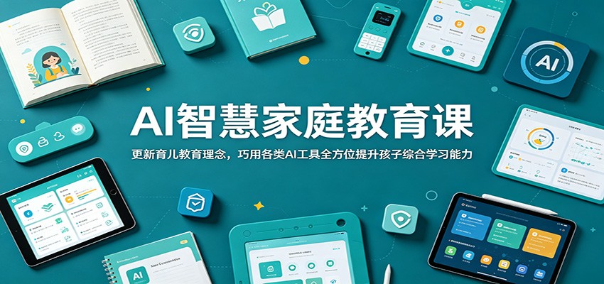 AI智慧家庭教育课:更新育儿教育理念,巧用各类AI工具全方位提升孩子综合学习能力-聚合项目网