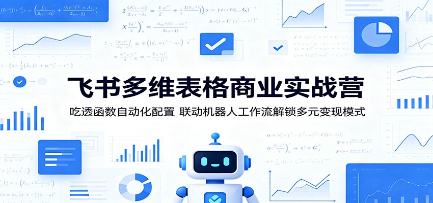飞书多维表格商业实战营:吃透函数自动化配置,联动机器人工作流解锁多元变现模式-聚合项目网