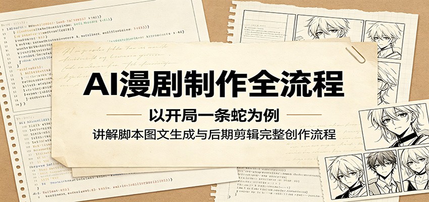 AI漫剧制作全流程：以开局一条蛇为例，讲解脚本图文生成与后期剪辑完整创作流程-聚合项目网