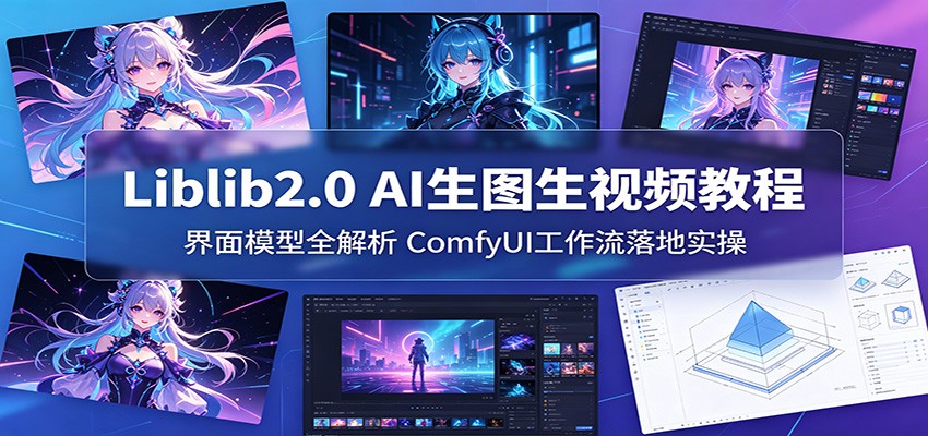 Liblib2.0 AI生图生视频教程：界面模型全解析，ComfyUI工作流落地实操-聚合项目网