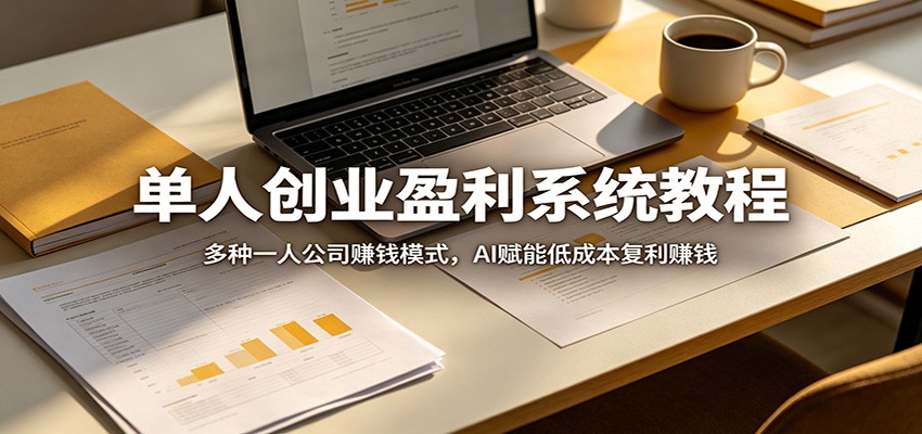 单人创业盈利系统教程：多种一人公司赚钱模式，AI赋能低成本复利赚钱-聚合项目网