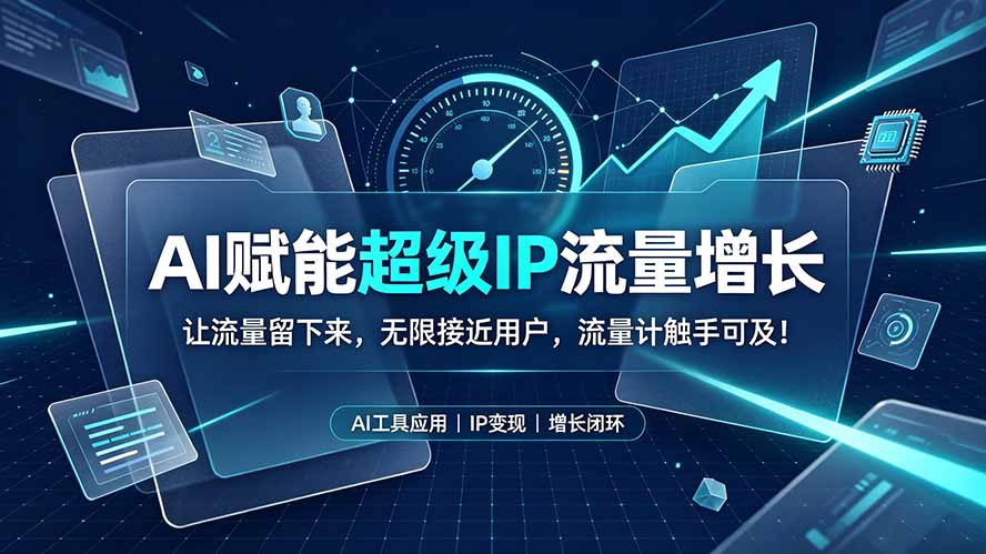 AI赋能超级IP流量增长：让流量留下来，无限接近用户，流量计触手可及！-聚合项目网