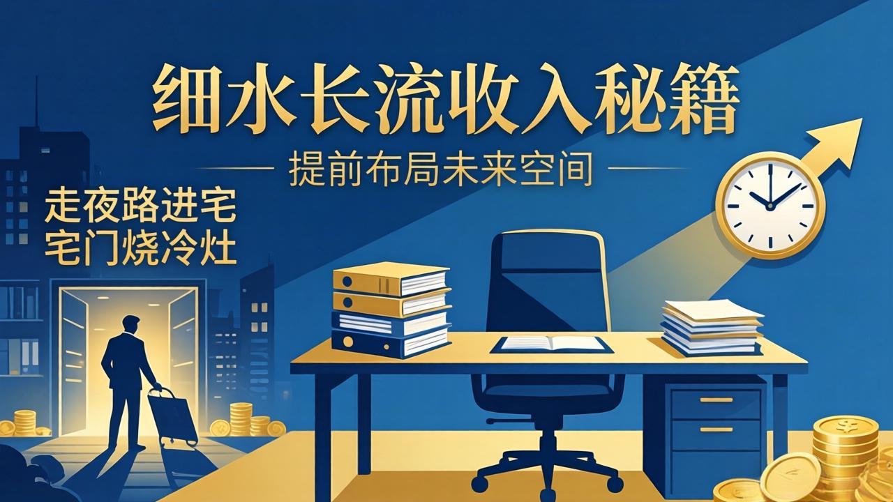 某付费文章：细水长流收入秘籍：走夜路进宅门烧冷灶，提前布局未来空间-聚合项目网