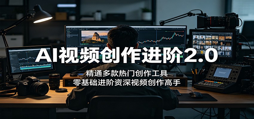 AI视频创作进阶2.0:精通多款热门创作工具,零基础进阶资深视频创作高手-聚合项目网