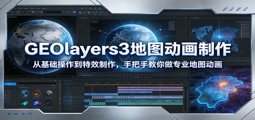 GEOlayers3地图动画制作：从基础操作到特效制作，手把手教你做专业地图动画-聚合项目网