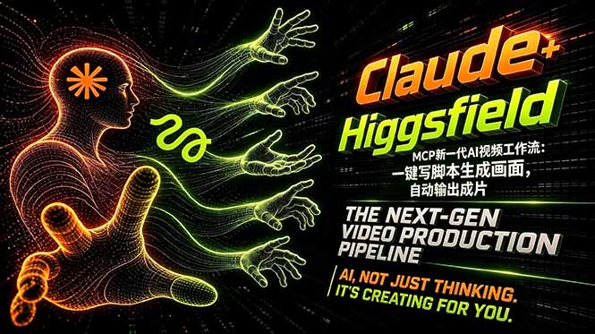 Claude+Higgsfield MCP新一代AI视频工作流：一键写脚本生成画面，自动输出成片-聚合项目网