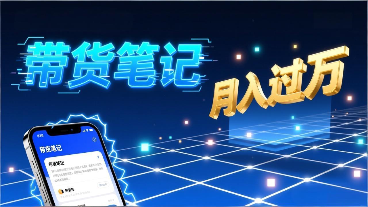 小红书爆款笔记带货实战：拆解封面标题正文全要素，手把手教你单篇笔记带货月入过万-聚合项目网