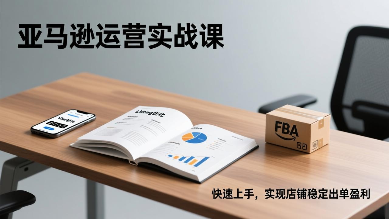 亚马逊运营实战课，Listing优化、Vine秒杀、FBA发货，快速上手，实现店铺稳定出单盈利-聚合项目网