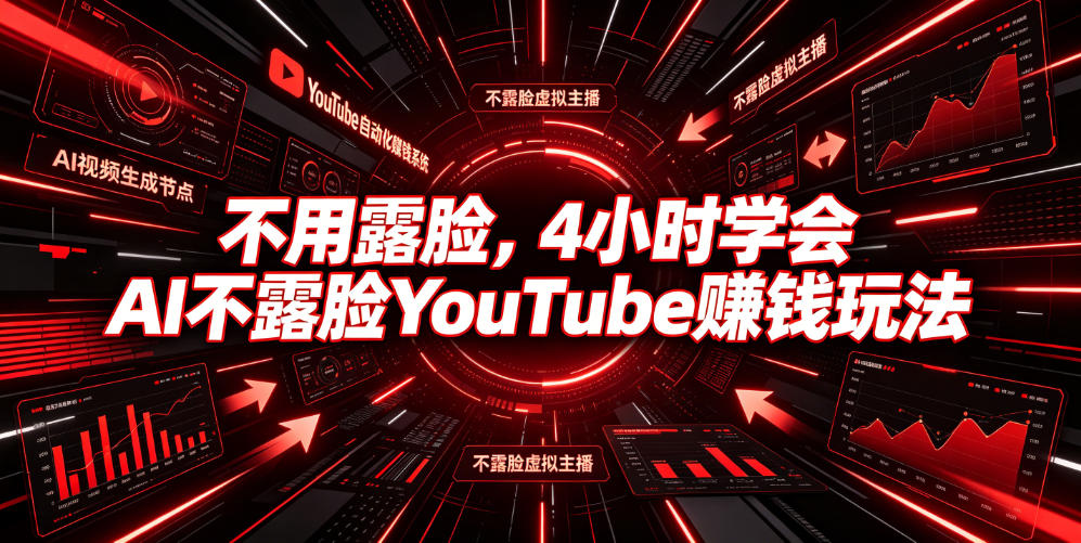 不用露脸，4小时学会AI不露脸YouTube賺钱玩法【原创双语字幕】-聚合项目网