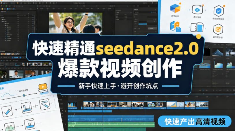 快速精通seedance2.0爆款视频创作，快速产出高清视频，避开大量创作坑点，新手也能快速上手-聚合项目网