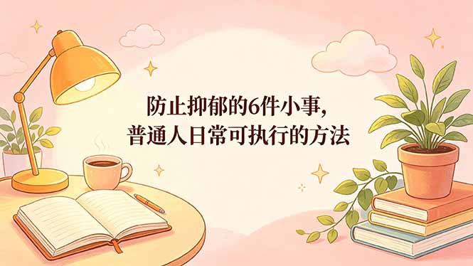 付费文章：防止抑郁的6件小事，普通人日常可执行的方法-聚合项目网