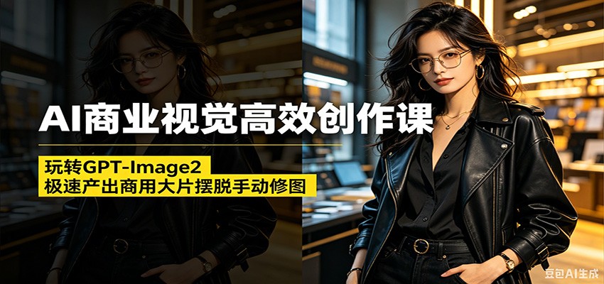 AI商业视觉高效创作课：玩转GPT-Image2，极速产出商用大片摆脱手动修图(更新)-聚合项目网