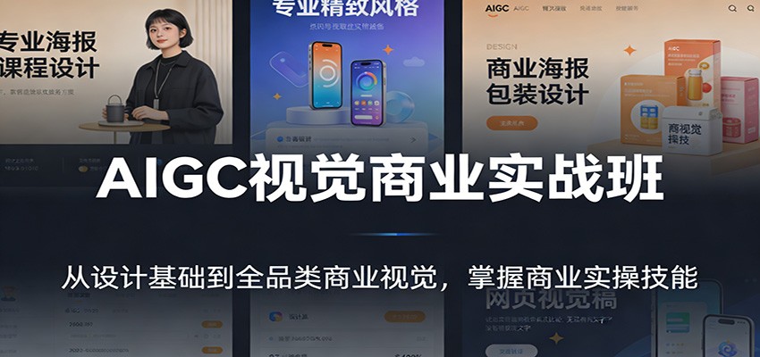 AIGC视觉商业实战班：从设计基础到全品类商业视觉，掌握商业实操技能-聚合项目网