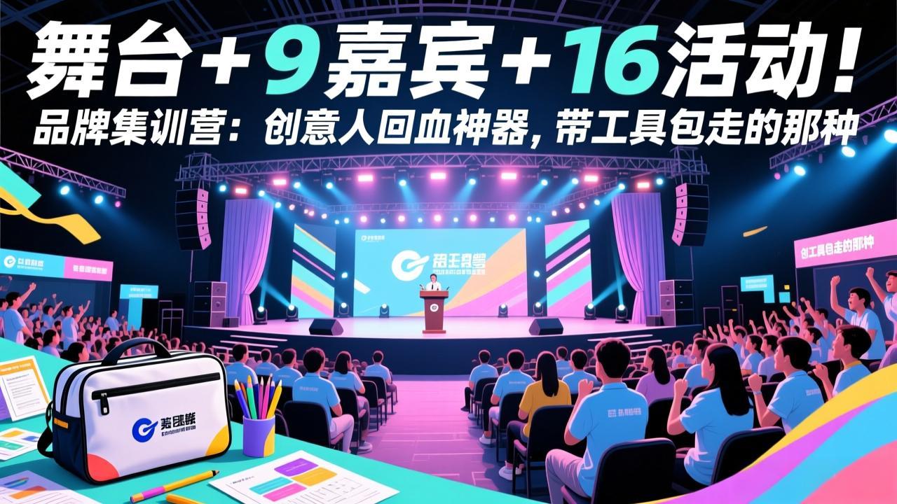 舞台 + 9 嘉宾 + 16 活动！品牌集训营：创意人回血神器，带工具包走的那种-聚合项目网