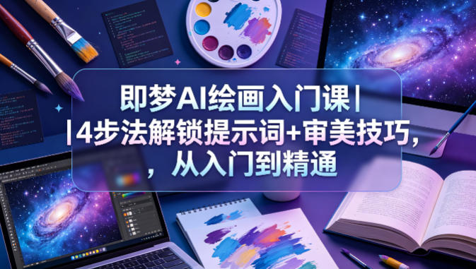 即梦AI绘画入门课｜4步法解锁提示词+审美技巧，从入门到精通-聚合项目网