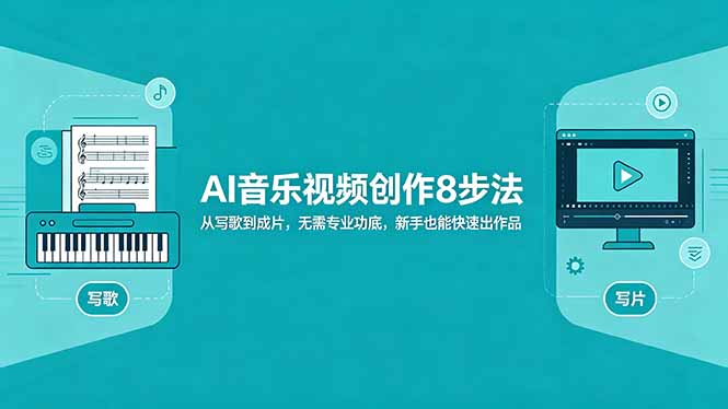 AI音乐视频创作8步法：从写歌到成片，无需专业功底，新手也能快速出作品-聚合项目网