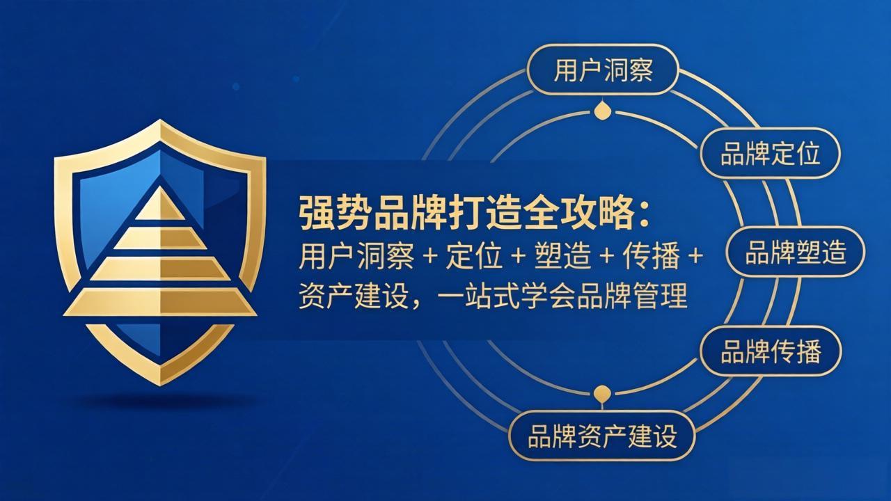 强势品牌打造全攻略：用户洞察 + 定位 + 塑造 + 传播 + 资产建设，一站式学会品牌管理-聚合项目网