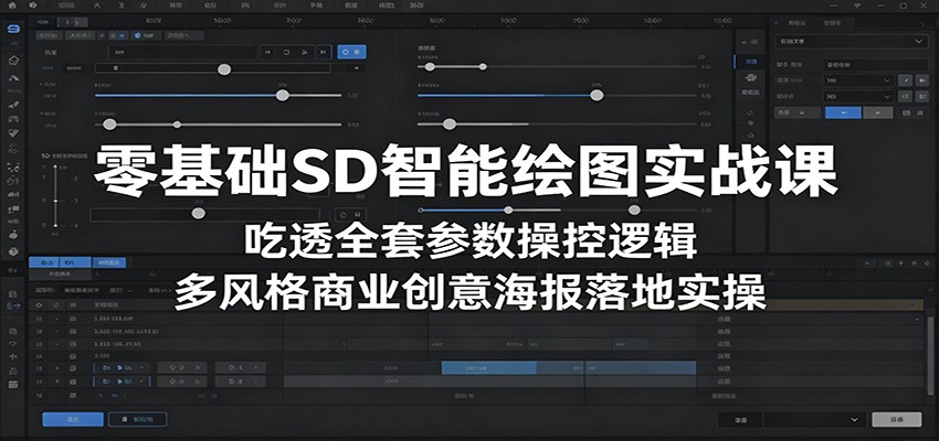 零基础SD智能绘图实战课：吃透全套参数操控逻辑，多风格商业创意海报落地实操-聚合项目网