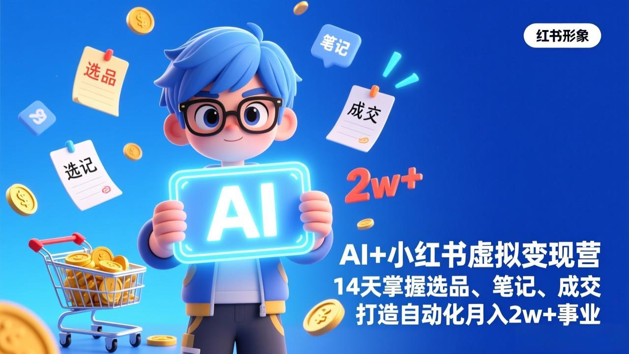 AI+小红书虚拟变现营(完结-聚合项目网