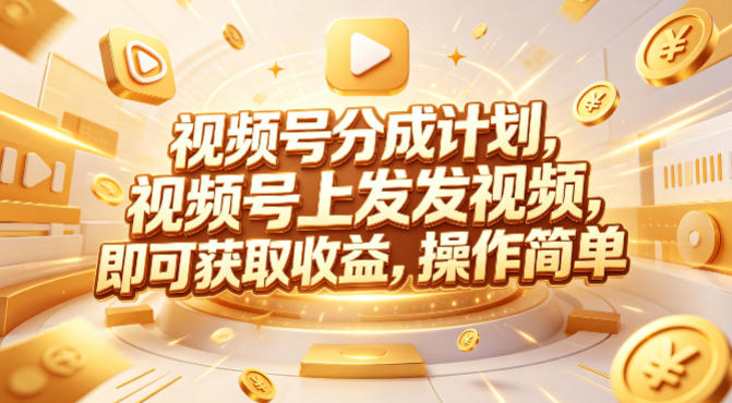 视频号分成计划，599元众筹的Red团队课程，视频号上发发视频，即可获取收益，操作简单-聚合项目网